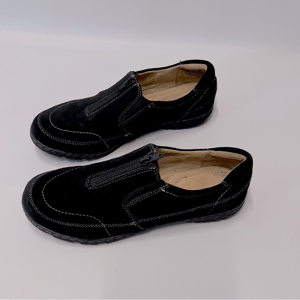 NATURALIZER women’s Size 8M Black Slip on Top Zip Comfort Walking Shoe - Picture 4 of 11